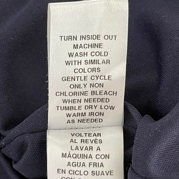 Maggy London Dress Womens 12 Navy Orange Watercolor Floral Ruched Waist Maxi - Picture 10 of 14